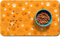 Dog Food Mat, Absorbent Water Bowl Mats Cat Pet Feeding Placemats Orange 17 * by Zoeeya