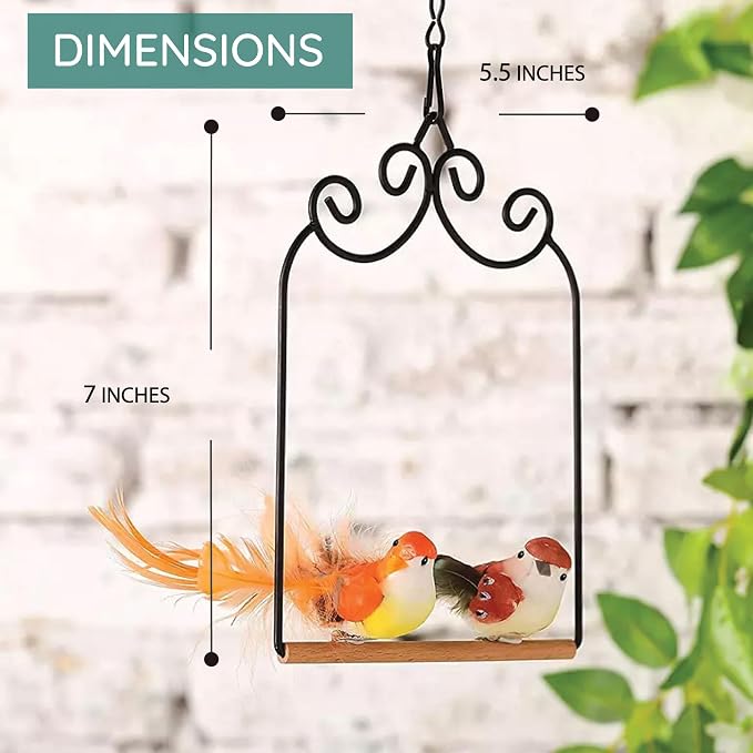 Outdoor Home-X Hummingbird Swing. Metal Frame Hummingbird Swing - Image 5