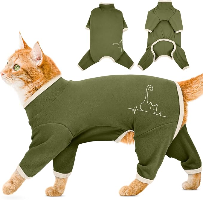 Cat Pajamas for Cats Only, Sticky Hair Cat Clothes, Sphynx Hairless Cats Sweater by ADNIKIA