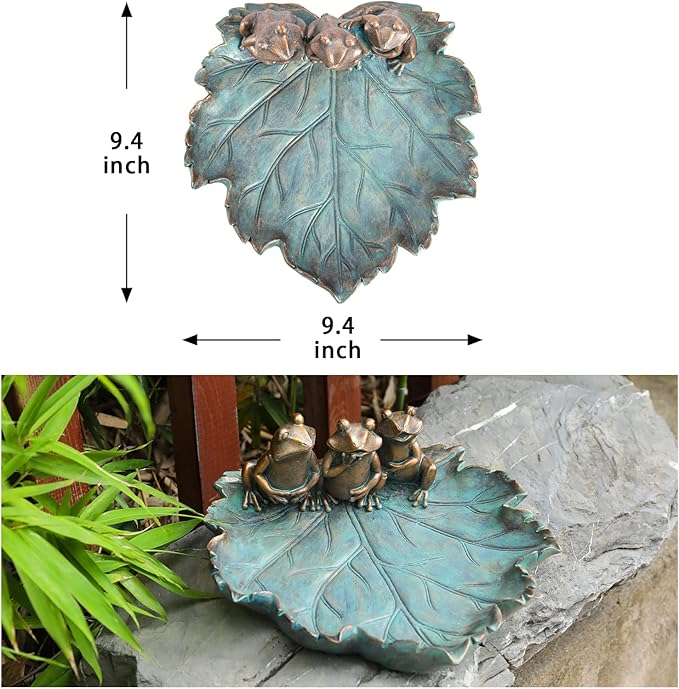 MUMTOP Bird Baths for Outdoors, Antique Outdoor Garden Bird Bath Resin Birdbath - Image 5