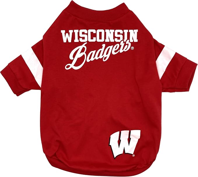 Pets First NCAA Wisconsin Badgers T-Shirt by PETSFIRST