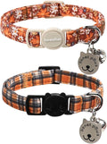 Lionet Paws 2pcs Pack Halloween Cat Collar, Cute Adjustable Cat Kitten Collar by lionetpaws