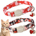 ARING PET 2 Pack Valentine's Day Cat Collars-Cute Heart Cat Collar Breakaway by ARINGPET