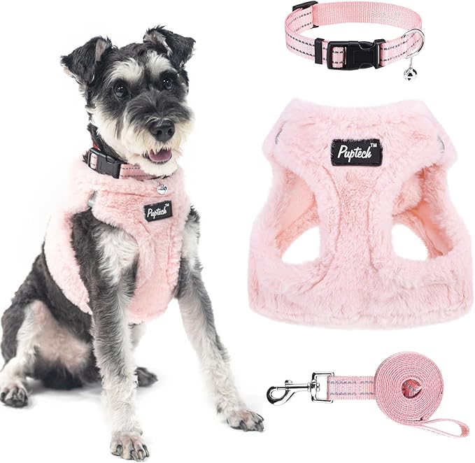 PUPTECK Adjustable Dog Harness Collar and Leash Set Step in No Pull Pet Harness by PUPTECK