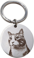 Personalized Pet Photo Engraved Keychain – Custom Dog or Cat Portrait Keepsake by CUSTOMGIFTSHOPUSA