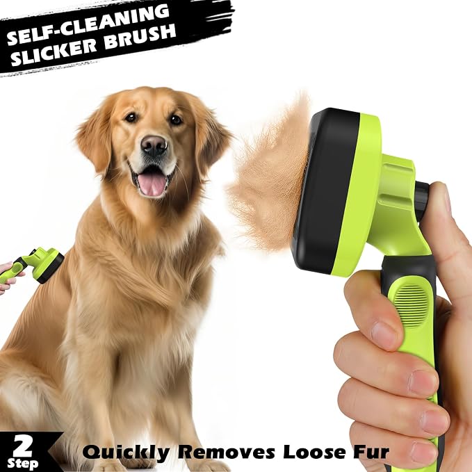 3PCS Self Cleaning Slicker Brush & Pet Grooming Rake & Flea Comb - Image 4