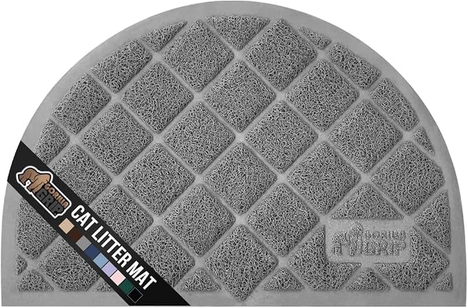GORILLA GRIP Cat Litter Box Mat, Water Resistant, US Designed Kitty Litter by GorillaGrip