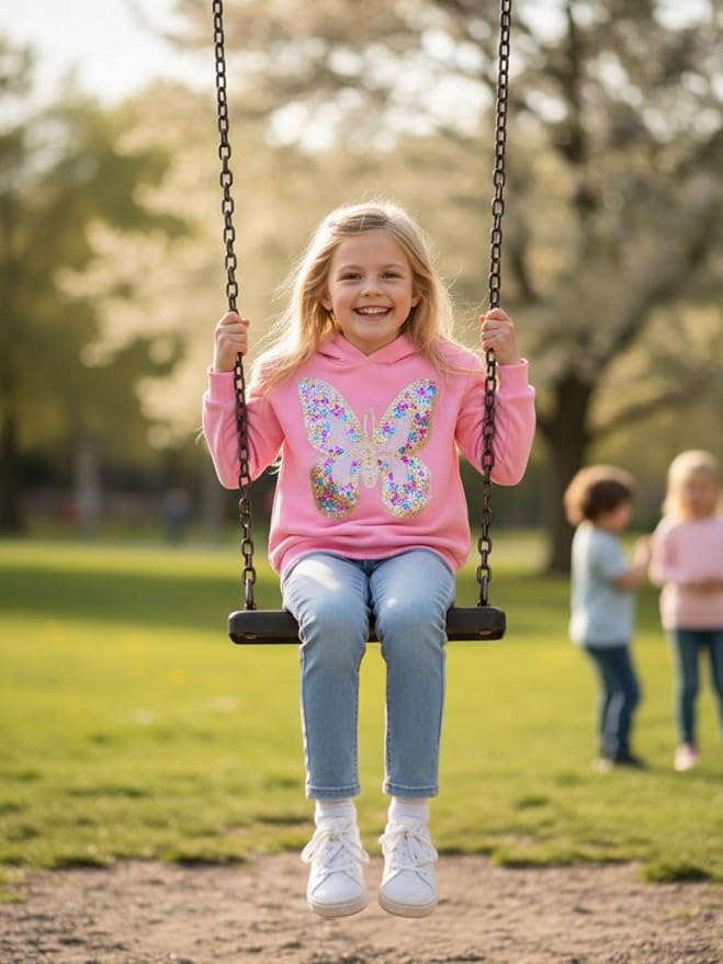 WELAKEN Sweatshirts for Girls Toddler & Kids II Little Girl's Pullover Tops - Image 3
