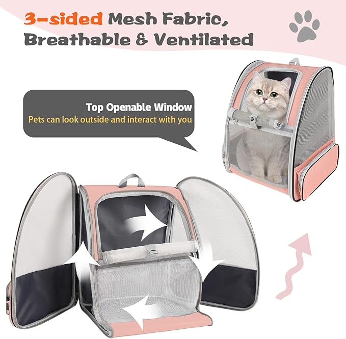 Cat Backpack Carrier, Pet Carrier Airline Approved - Image 3