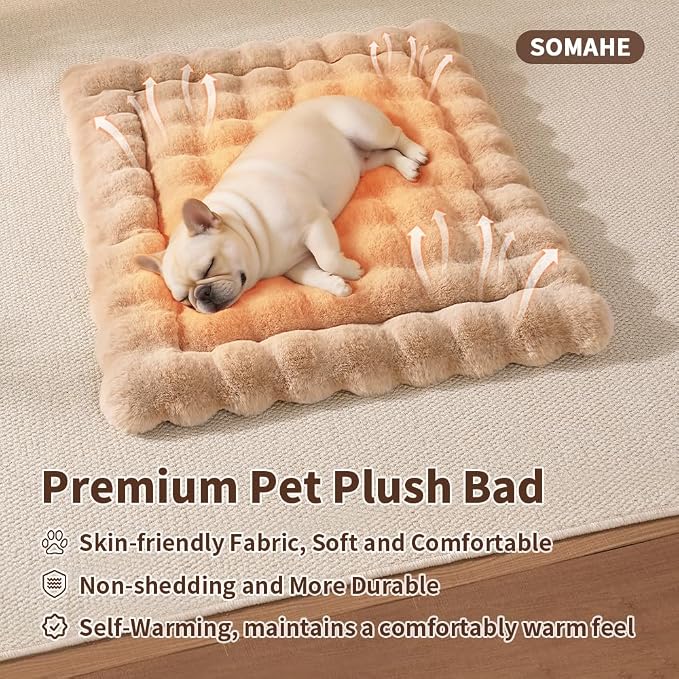Self-Warming Cat Bed, Plush Faux Fur Pet Bed Mat - Image 2
