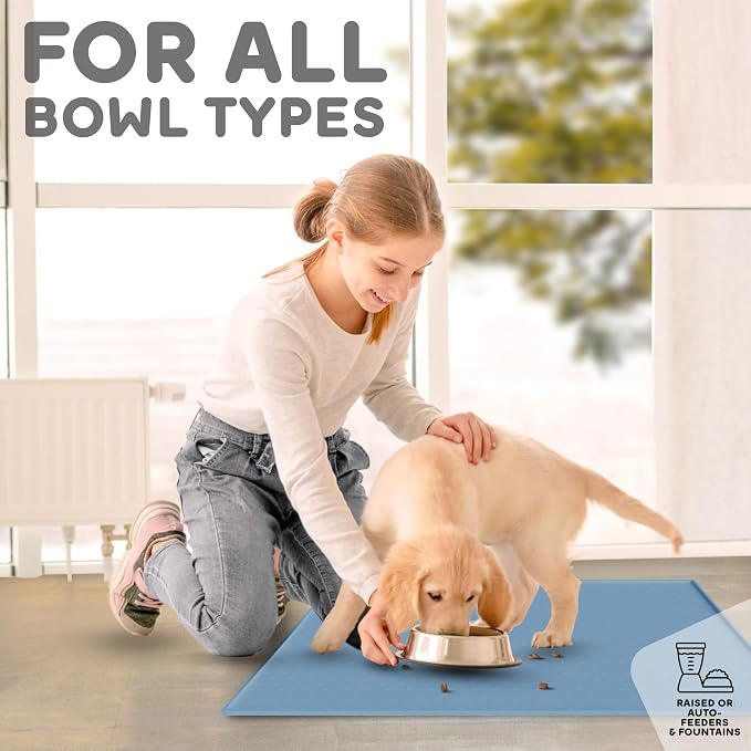 Dog Food Mat - 28x18 Raised Edges Dogs Mat - Image 6