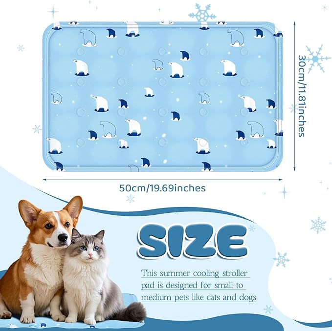 Nuanchu Dog Stroller Cooling Mat Waterproof Outdoor Pet Cooling Mat Washable - Image 2
