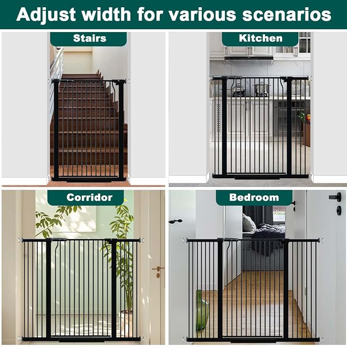 Fairy Baby 40.5" Extra Tall Baby Gate Pressure Mounted, 60.3"-65.7" Extra Wide - Image 7