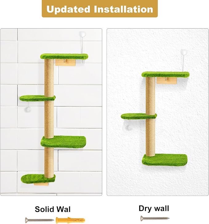 Cat Wall Climber and Floating Shelves, Wall Mounted Cat Tree - Image 6