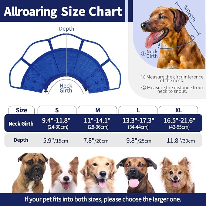 Allroaring Dog Cone Collar, Soft Dog Cones - Image 2