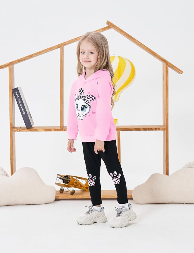 Toddler Baby Girls Clothes Long-sleeve Tie Dye Hoodie Sweatshirt Pants Hooded - Image 7
