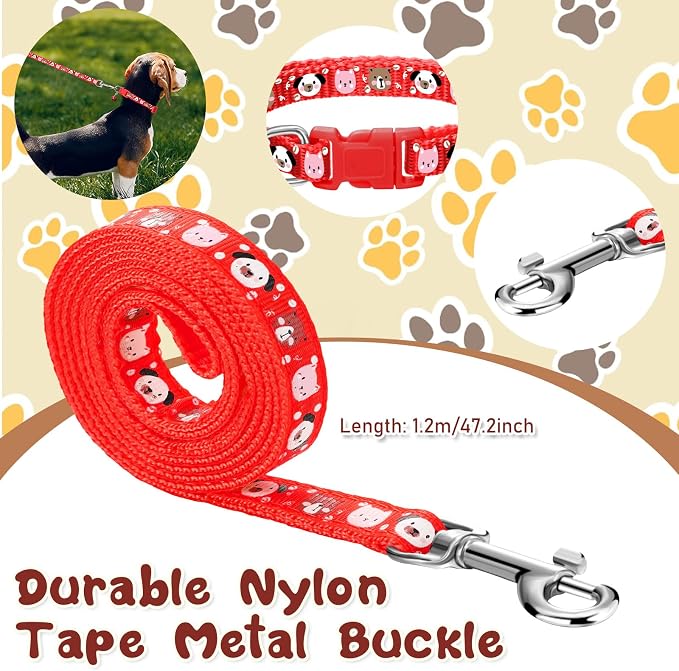 Amylove 48 Pcs Dog Collar and Leash Set, Polypropylene Adjustable Puppy Collars - Image 6