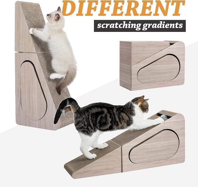 PAWZ Road Cat Scratcher, Triangle Cardboard Cat Scratcher 28.3” Large Scratch - Image 5