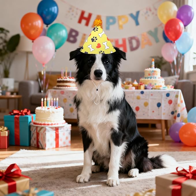 6pcs Dog Birthday Party Hats Felt - Image 6
