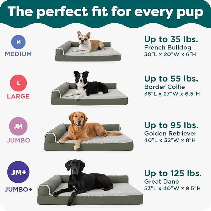 Furhaven Orthopedic Dog Bed for Medium/Small Dogs w/ Removable Bolsters & - Image 6