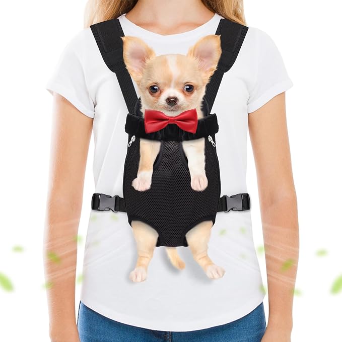 Pet Carrier Backpack, Hands-Free Adjustable Dog Front Carrier Legs Out & by Hpetppy