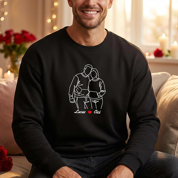Easycosy Custom Sweatshirt for Couples Men Women, Personalized Hoodies - Image 6