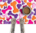 Colorful Dog Bone Pattern Pet Food Mat by HOMETITUTE