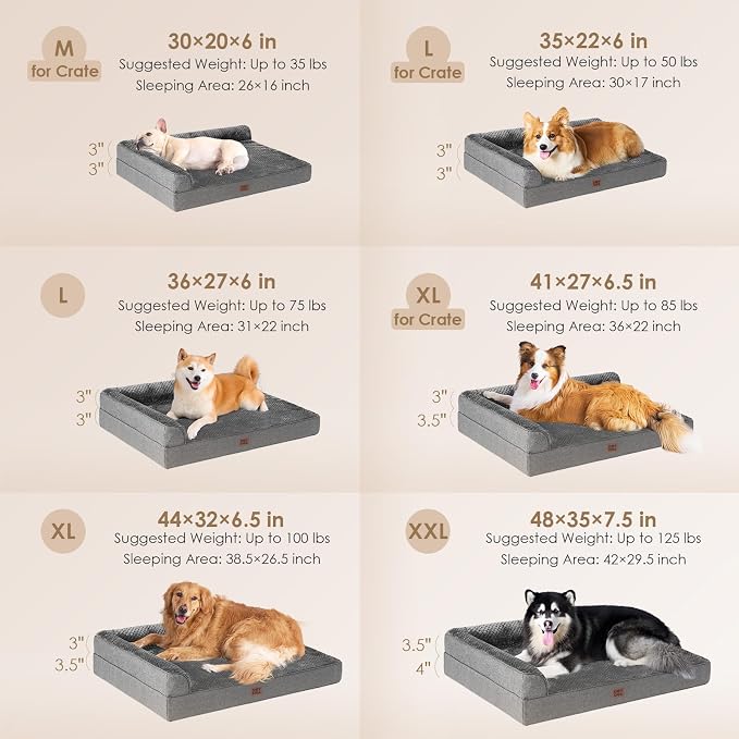 EHEYCIGA Extra Large Dog Bed Othorpedic, Memory Foam XL Dog Bed - Image 2
