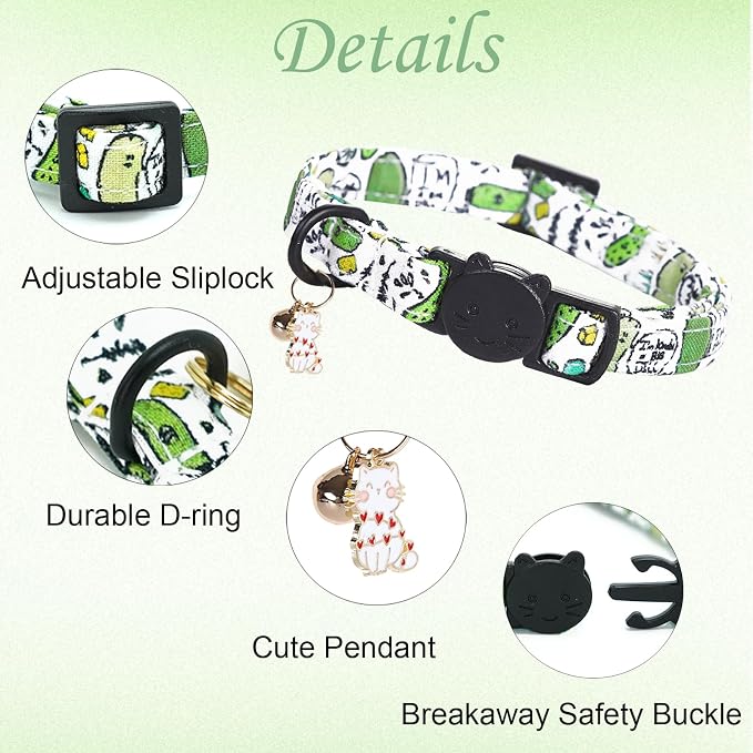 Cat Collar-2 Pack Cat Collars Goose & Dill Cat Collar Breakaway - Image 2