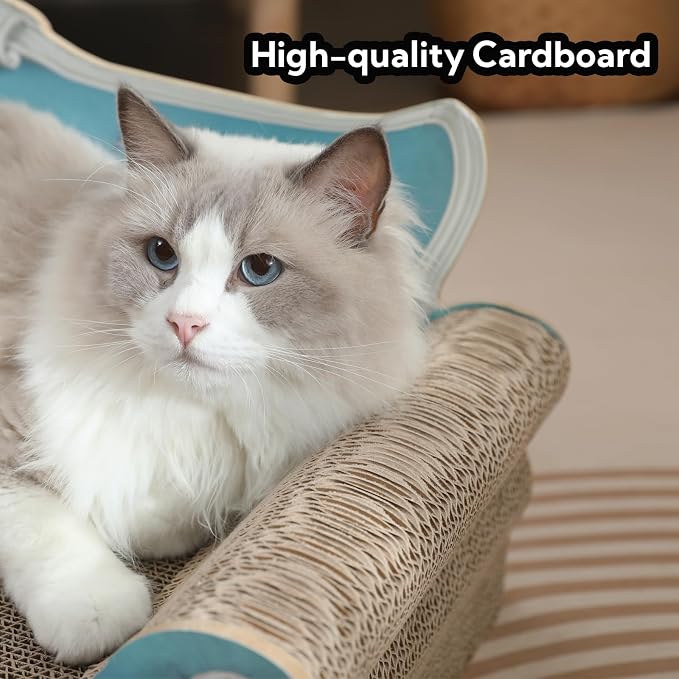 Cat Sofa Shape Scratch Pad for Large Medium Small Indoor Cats, Larger-Sized - Image 4