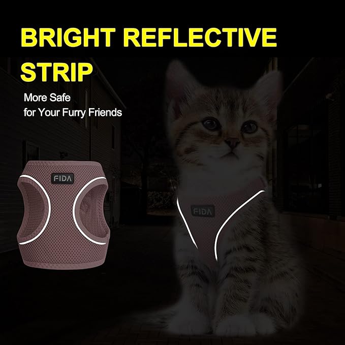 Fida Comfy Dog Harness with Leash, Soft Puppy Vest Escape Proof, Breathable - Image 4