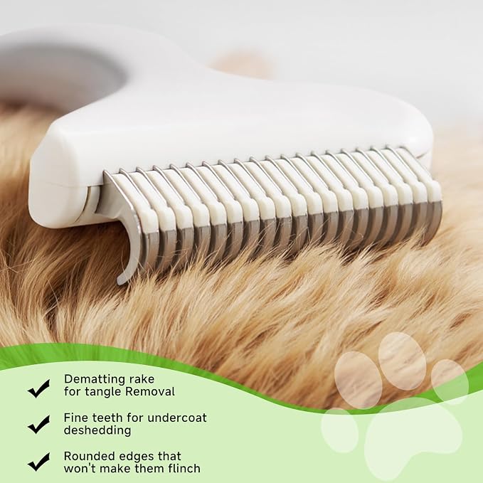 Undercoat Shedding Brush for Dogs & Cats – Professional Deshedding & Dematting - Image 2