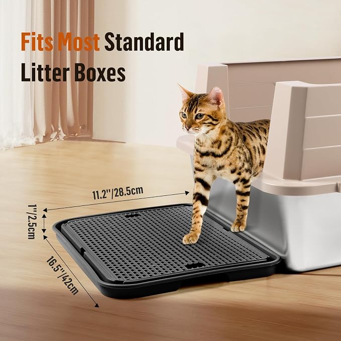 Large Cat Litter Box Step Mat, 16.5"x11.2" Cat Ramp Stairs, Cat Litter Catcher - Image 2