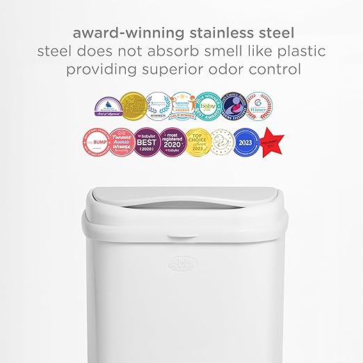 Ubbi Stainless Steel Venti Diaper Pail, Odor Locking, No Special Bag Required - Image 6