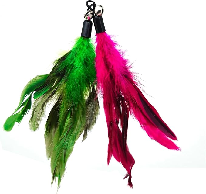 12 Pack Cat Wand Feather Toy Refills - Image 4