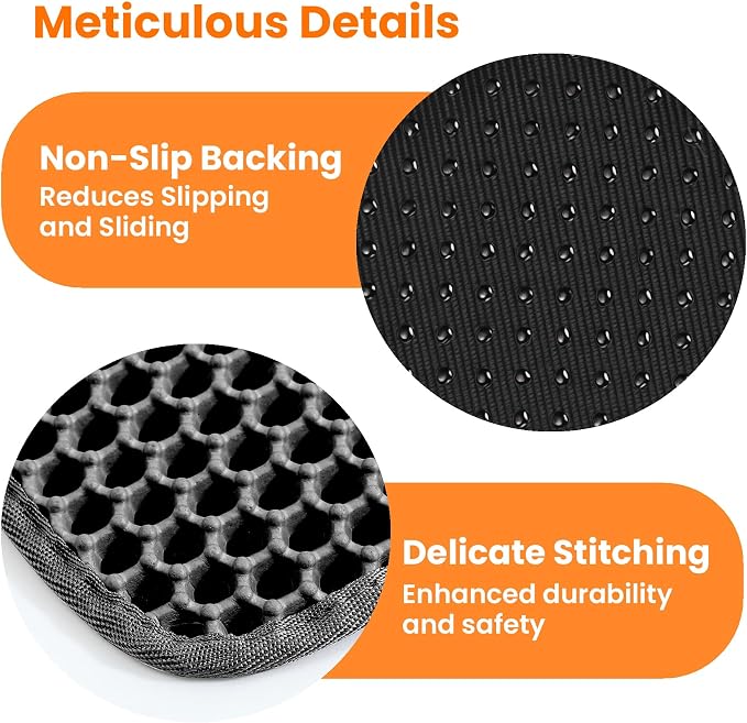 Cat Litter Mat, 24x18 Inches Large Double Layer Honeycomb Cat Litter Trapping - Image 8