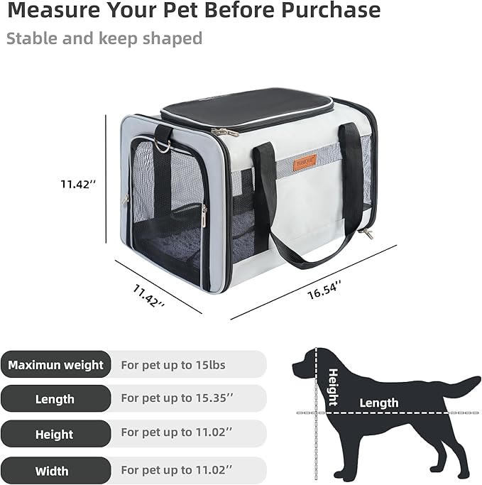 YUNIQUE Soft-Sided Cat & Dog Carrier - Image 2