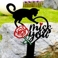 Memorial Grave Markers Metal Pet Memorial Stake Cat Memorial Sign, Miss You by OutdoorD%C3%A9cor