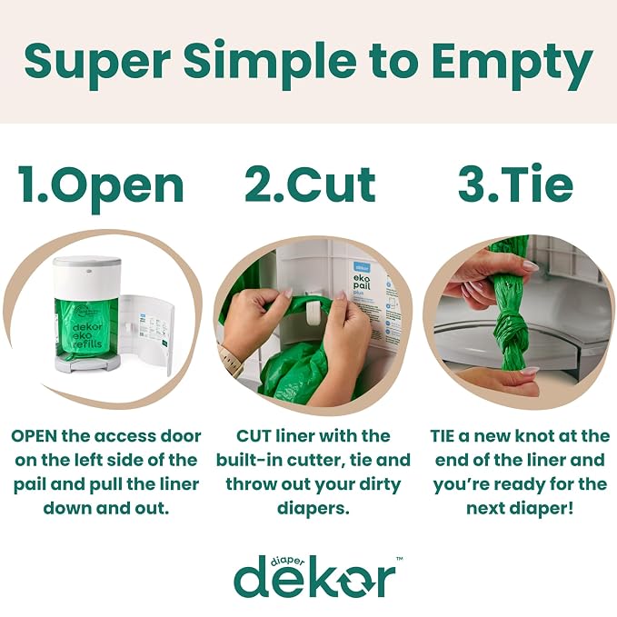 Diaper Dekor CLASSIC Diaper Pail Refills | 4 Count Unscented | Exclusive - Image 4