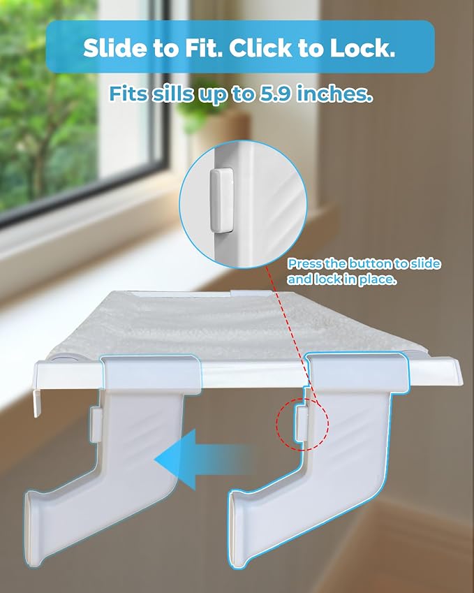 Heavy-Duty Window Sill Perch – All-Metal Frame Supports up to 120 lbs – Durable - Image 5