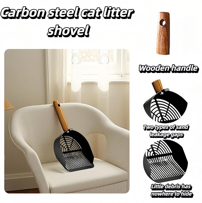 Chinshwehaw Premium Stainless Steel Cat Litter Scoop-Triple Guard - Image 2