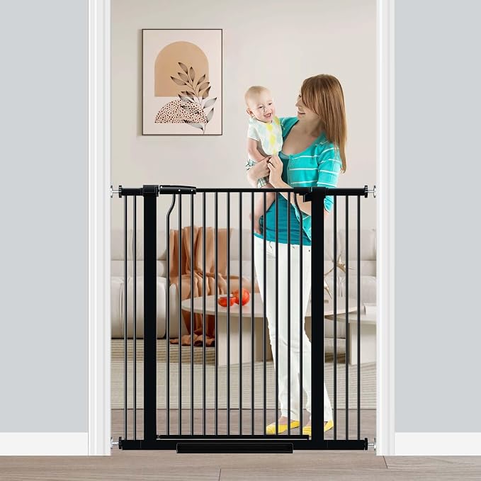 Fairy Baby 40.5" Extra Tall Baby Gate No Drill, 29.6"-40.5" Extra Wide Wide Dog by FairyBaby