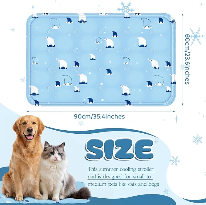Nuanchu Dog Stroller Cooling Mat Waterproof Outdoor Pet Cooling Mat Washable - Image 2