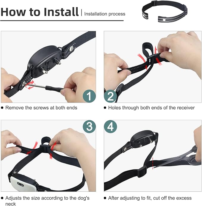 Collar Replacement Strap, Reflective Replacement Nylon Collar Strap Dog GPS - Image 6