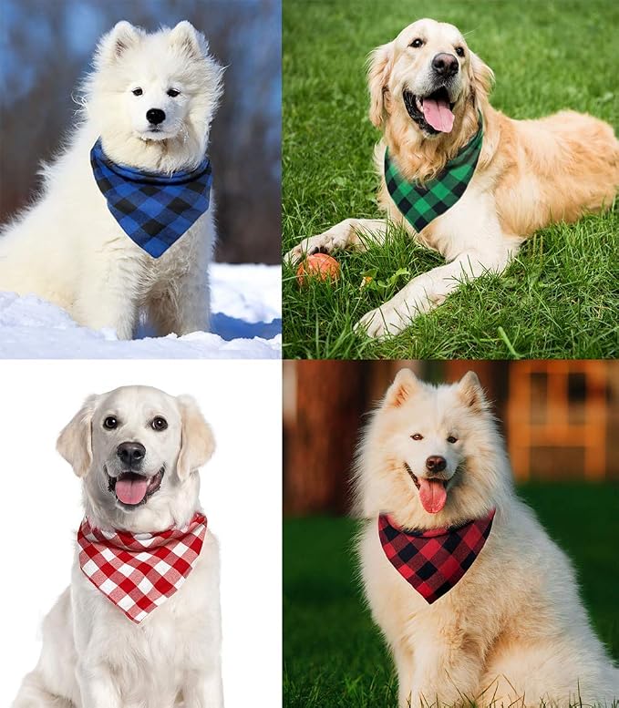 Birthday Plaid Dog Bandana - Image 6