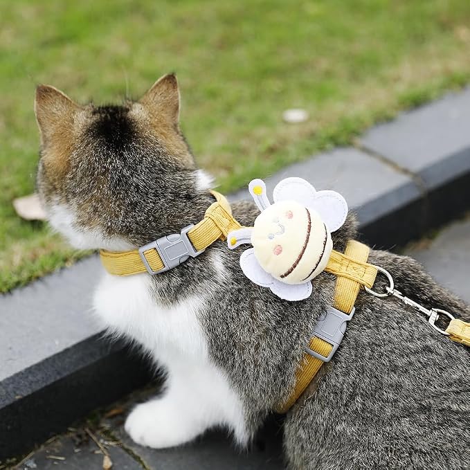 Cat Harness and Leash Set, Cat Harness Escape Proof, Rabbit Harness and Leash - Image 7