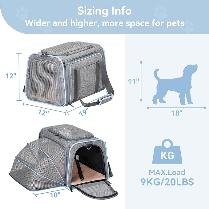 Petsfit Expandable Pet Carrier, - Image 2