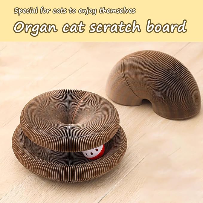 Kitty Curlz Cat Scratching Board, Magic Organ Cat Toy, Made of Recyclable - Image 6