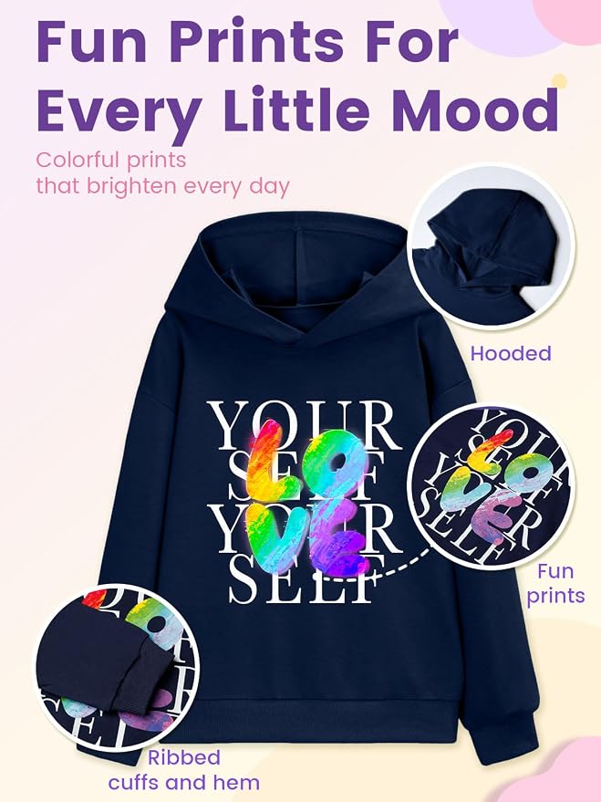 WELAKEN Sweatshirts for Girls Toddler & Kids II Little Girl's Pullover Tops - Image 4