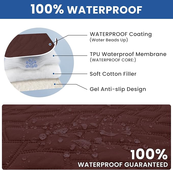 Waterproof Couch Covers for Pets, Waterproof Dog Bed Cover, Anti-Slip Soft Dog - Image 2